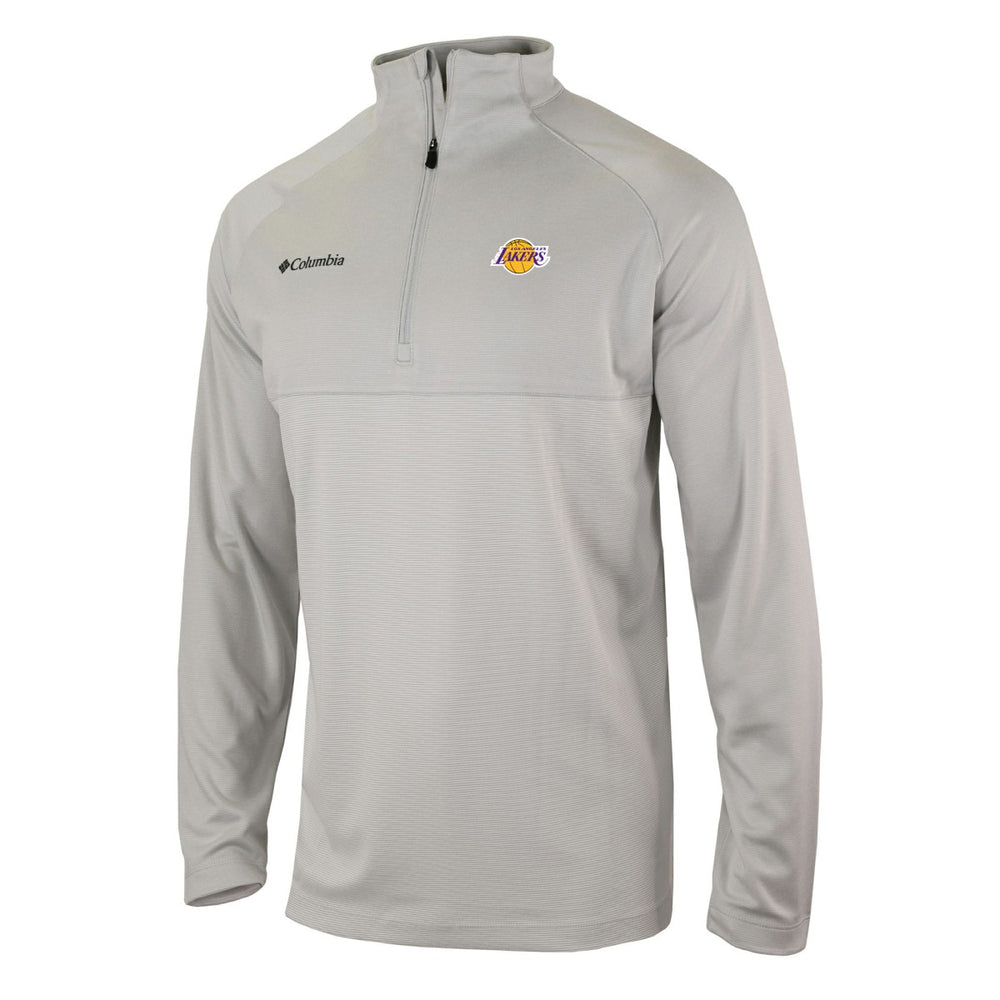 Los Angeles Lakers Omni-Wick Rockin' It Quarter-Zip Pullover Top Heather Gray - NBA