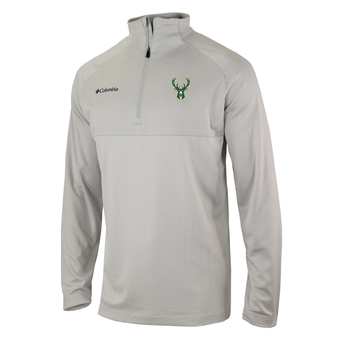 Milwaukee Bucks Omni-Wick Rockin' It Quarter-Zip Pullover Top Heather Gray - NBA