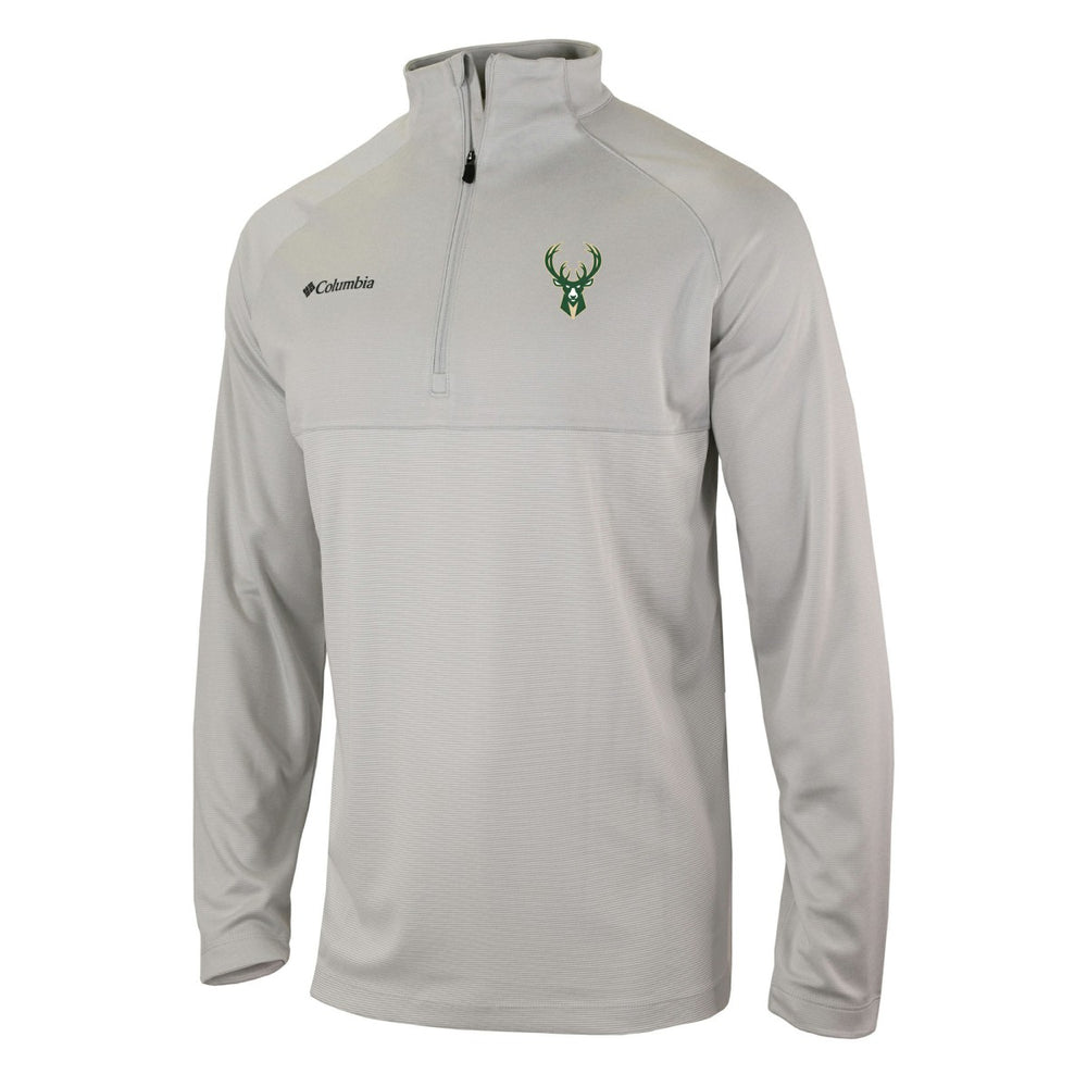 Milwaukee Bucks Omni-Wick Rockin' It Quarter-Zip Pullover Top Heather Gray - NBA