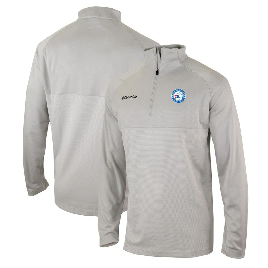 Philadelphia 76ers Omni-Wick Rockin' It Quarter-Zip Pullover Top Heather Gray - NBA