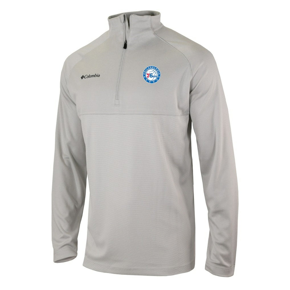 Philadelphia 76ers Omni-Wick Rockin' It Quarter-Zip Pullover Top Heather Gray - NBA