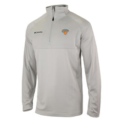 New York Knicks Omni-Wick Rockin' It Quarter-Zip Pullover Top Heather Gray - NBA