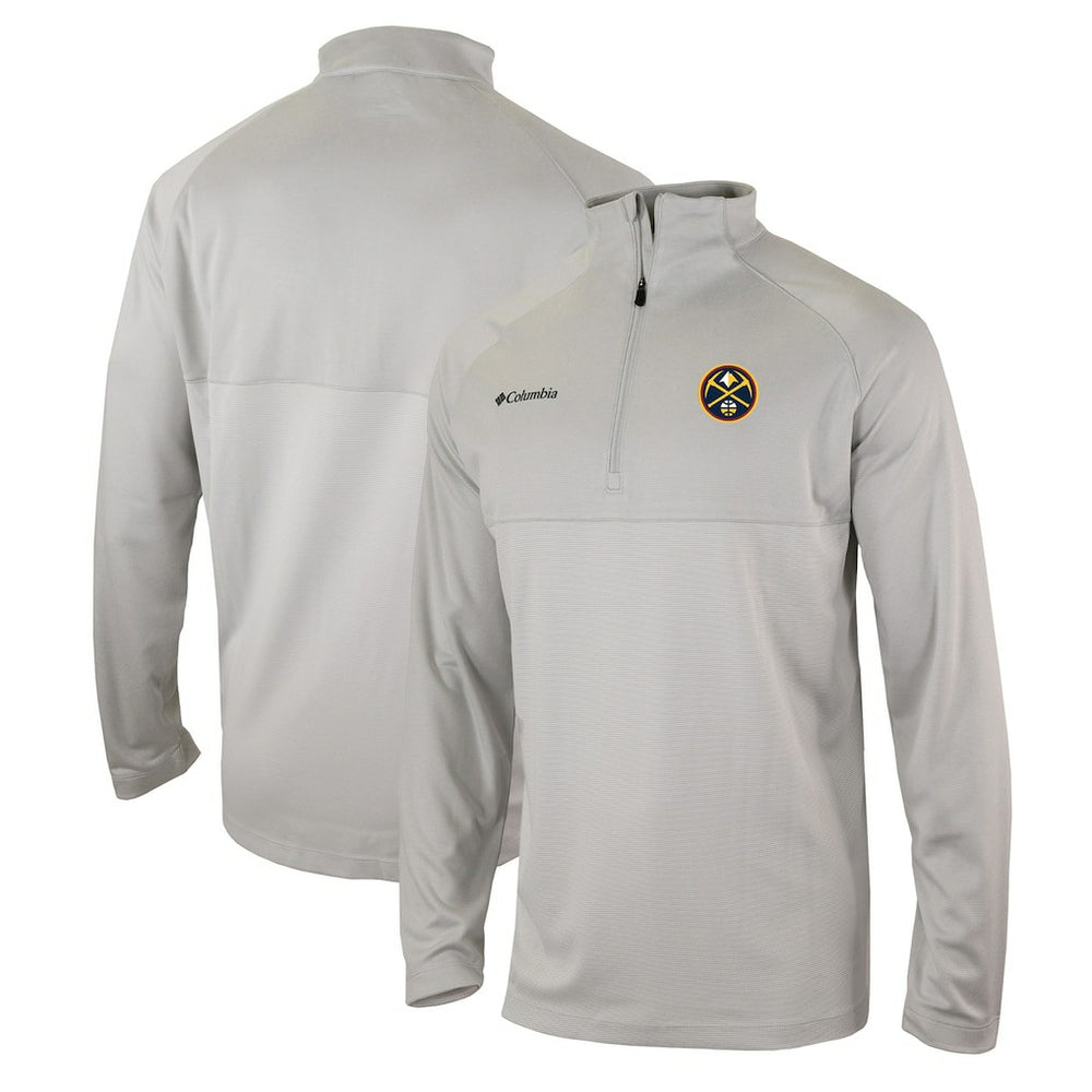Denver Nuggets Omni-Wick Rockin' It Quarter-Zip Pullover Top Heather Gray - NBA