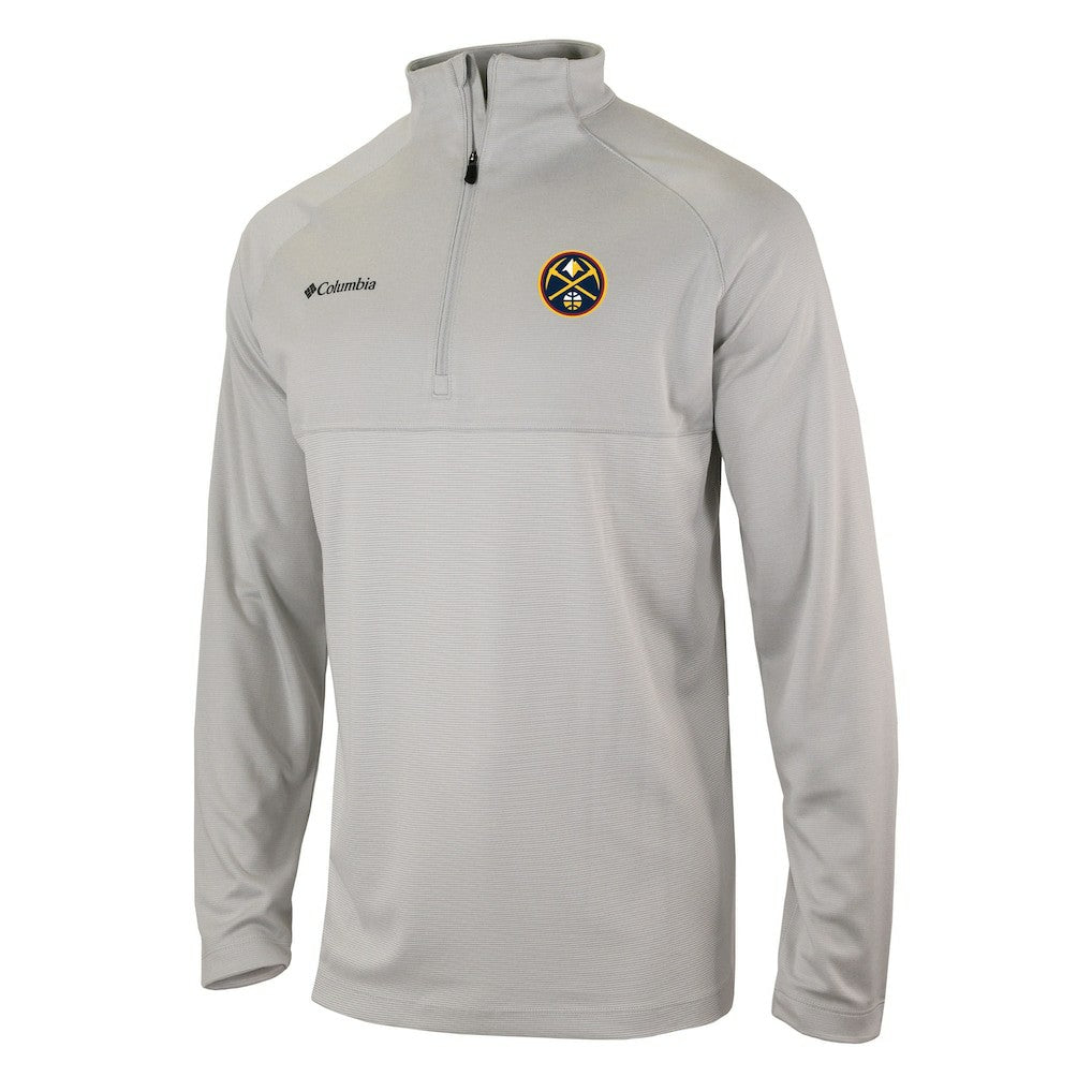 Denver Nuggets Omni-Wick Rockin' It Quarter-Zip Pullover Top Heather Gray - NBA
