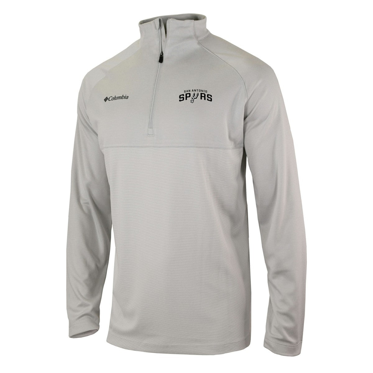 San Antonio Spurs Omni-Wick Rockin' It Quarter-Zip Pullover Top Heather Gray - NBA