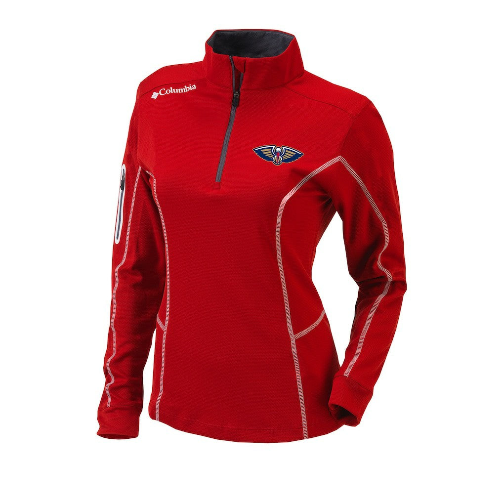 New Orleans Pelicans Women's Omni-Wick Shotgun Quarter-Zip Pullover Top Red - NBA
