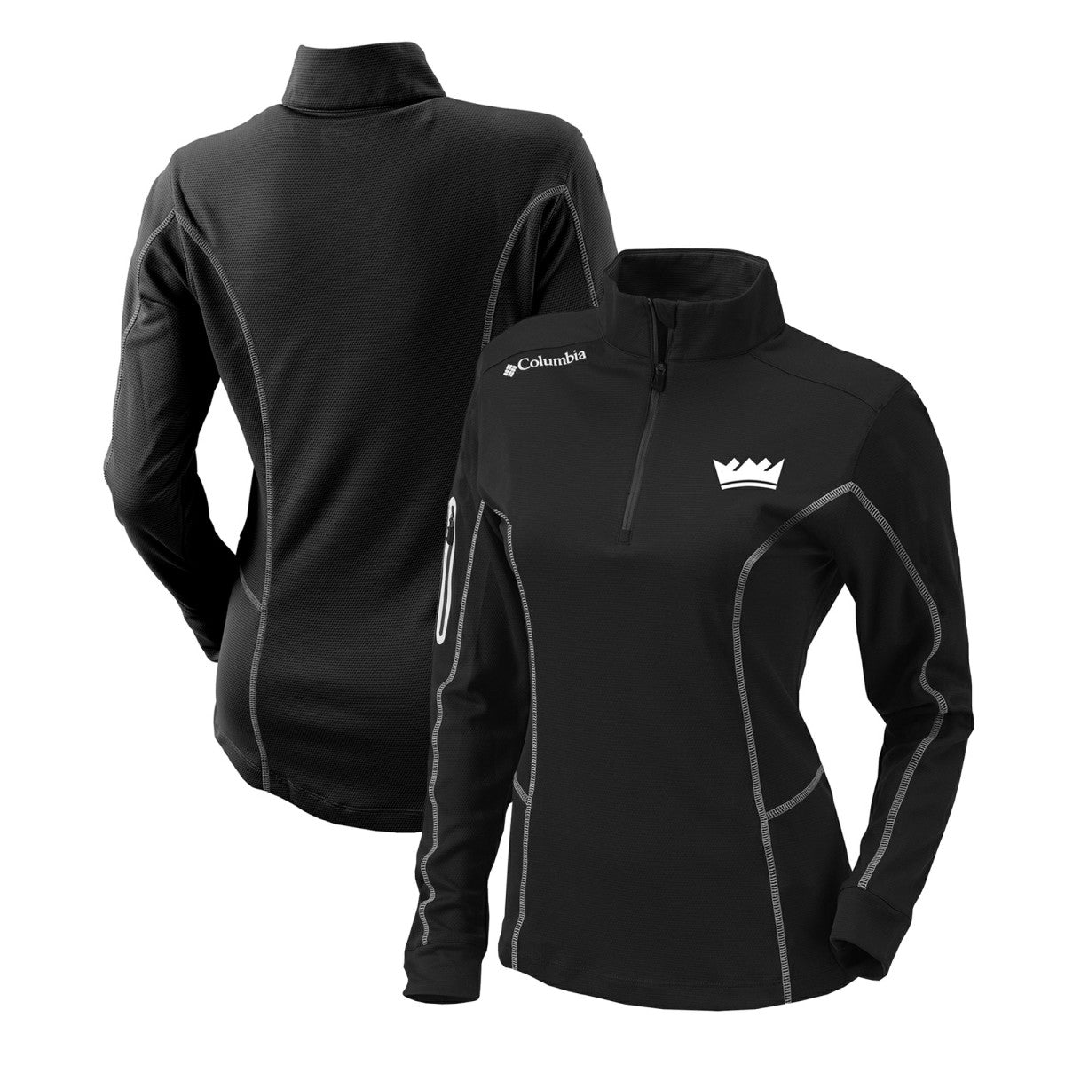 Sacramento Kings Women's Omni-Wick Shotgun Quarter-Zip Pullover Top Black - NBA