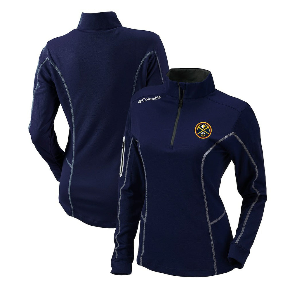Denver Nuggets Women's Omni-Wick Shotgun Quarter-Zip Pullover Top Navy - NBA