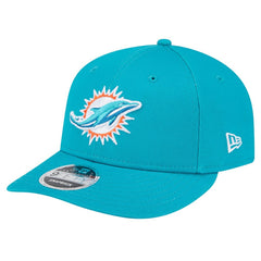 Miami Dolphins New Era Main Low Profile 9FIFTY Snapback Hat Aqua | NFL