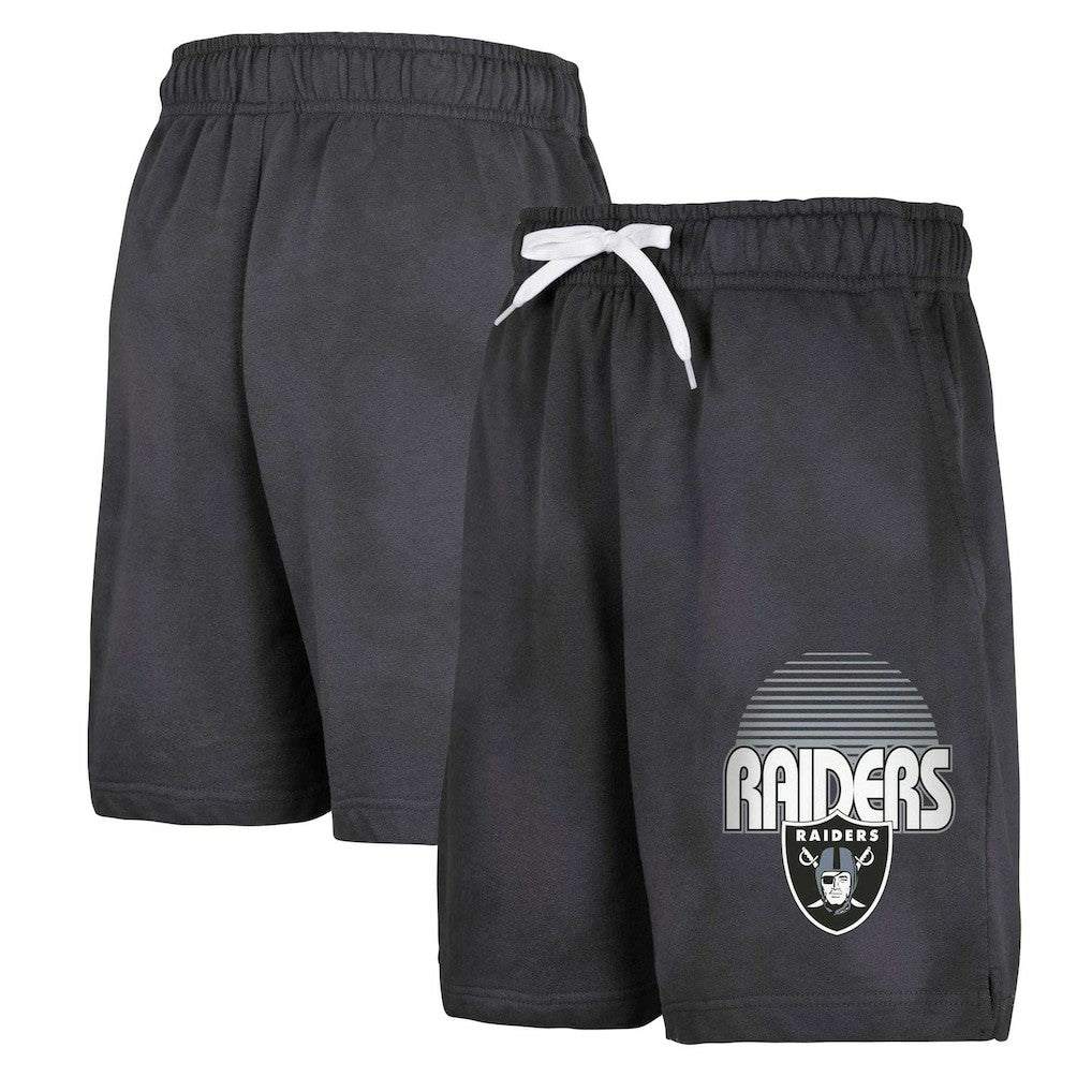 Las Vegas Raiders Youth Beach Bum Sun-Bleached French Terry Shorts Black | NFL