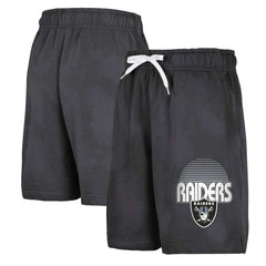 Las Vegas Raiders Youth Beach Bum Sun-Bleached French Terry Shorts Black | NFL