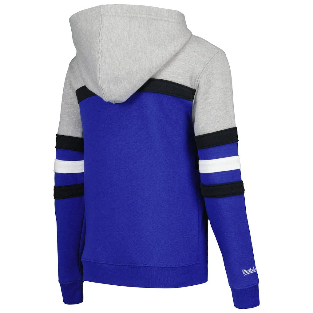Orlando Magic Youth Hardwood Classics Head Coach Pullover Hoodie Blue/Heather Gray - NBA