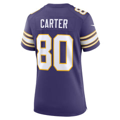 Cris Carter Minnesota Vikings Women's Classic Retired Player Game Jersey Purple | Nike for Sale