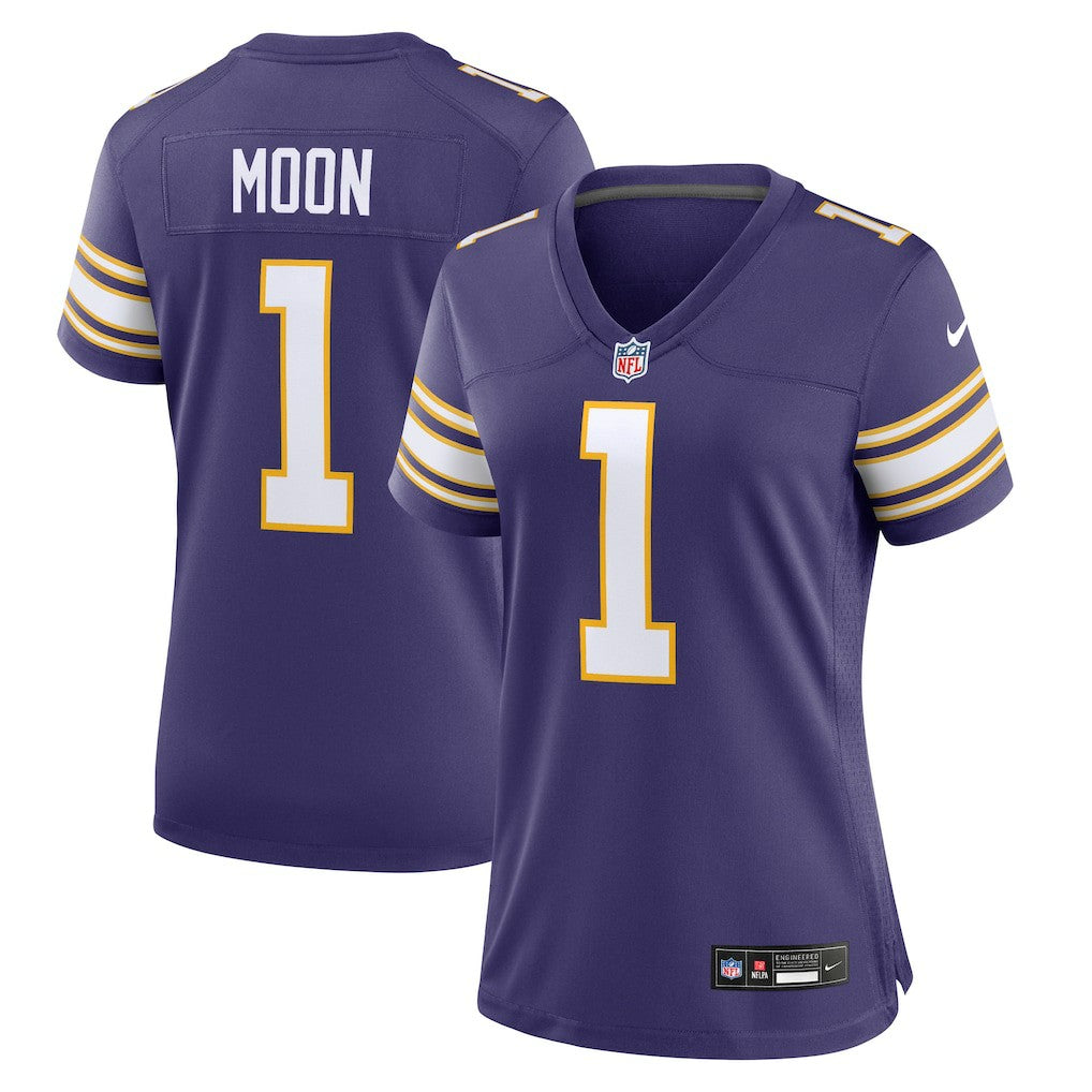 Warren Moon Minnesota Vikings Women's Classic Retired Player Game Jersey Purple | Nike for Sale