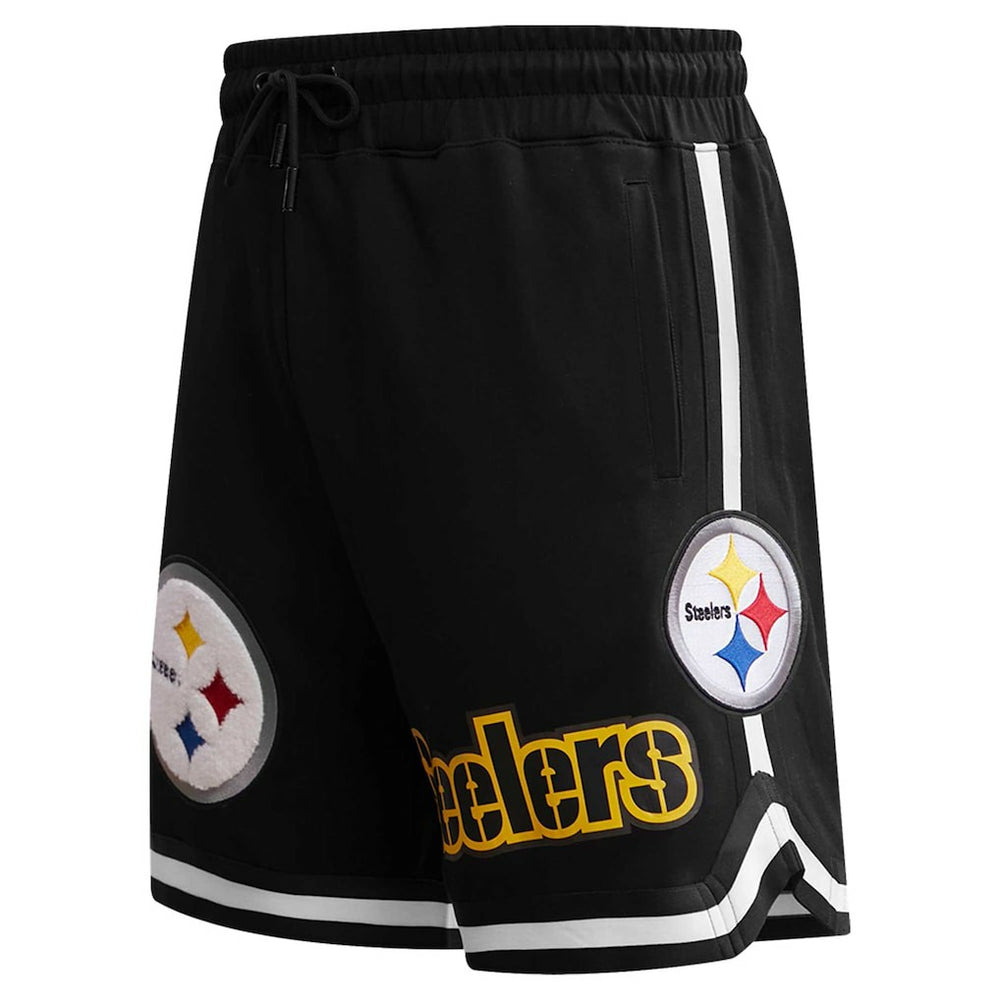 Pittsburgh Steelers Pro Standard Classic Chenille Shorts Black | NFL