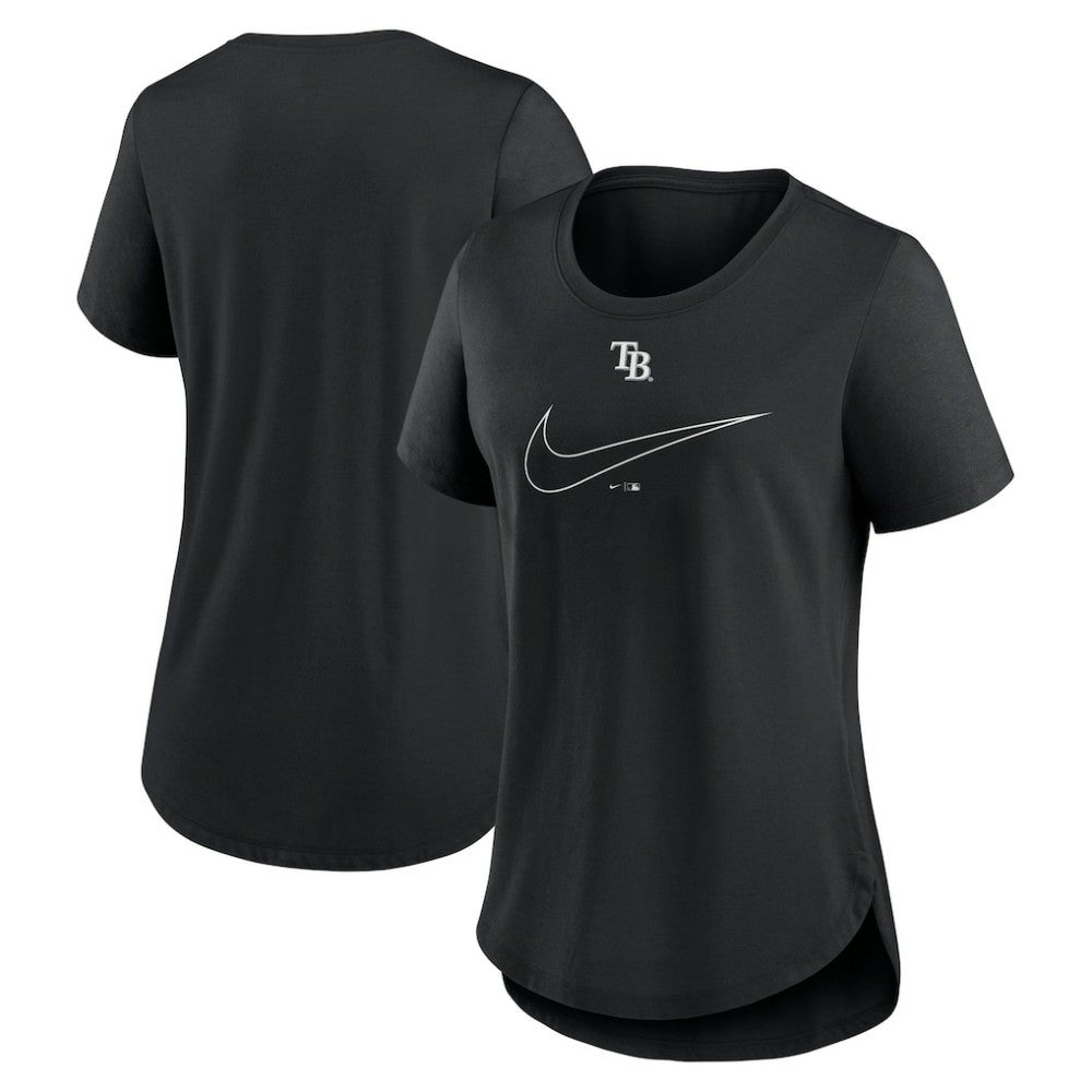 Tampa Bay Rays Nike Women's Big Swoosh Tri-Blend Scoop Neck T-Shirt - MLB