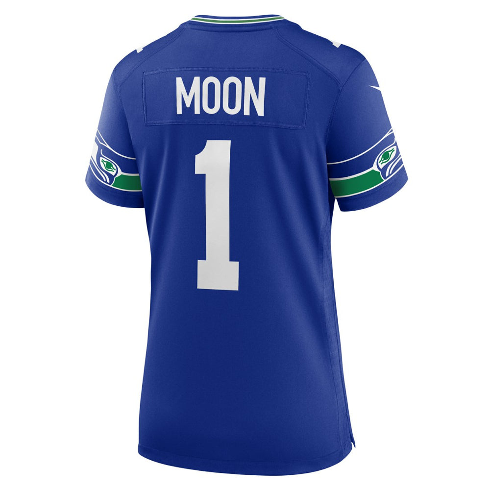 Warren Moon Seattle Seahawks Women's Throwback Retired Player Game Jersey Royal | Nike for Sale