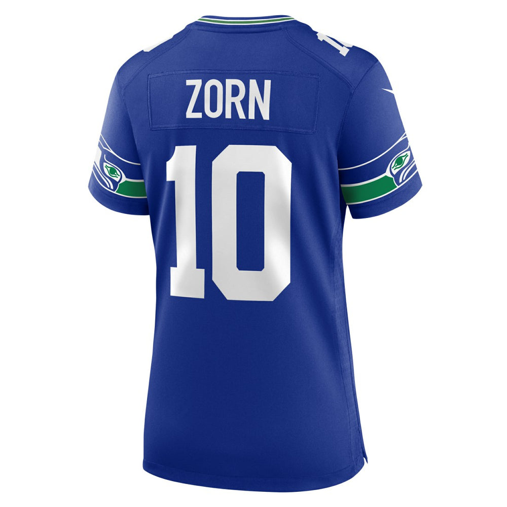 Jim Zorn Seattle Seahawks Women's Throwback Retired Player Game Jersey Royal | Nike for Sale
