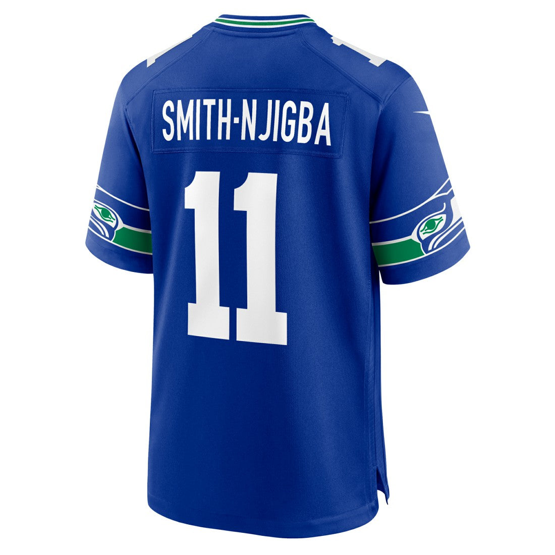 Jaxon Smith-Njigba Seattle Seahawks Throwback Player Game Jersey Royal | Nike for Sale