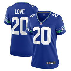 Julian Love Seattle Seahawks Women's Throwback Player Game Jersey Royal | Nike for Sale