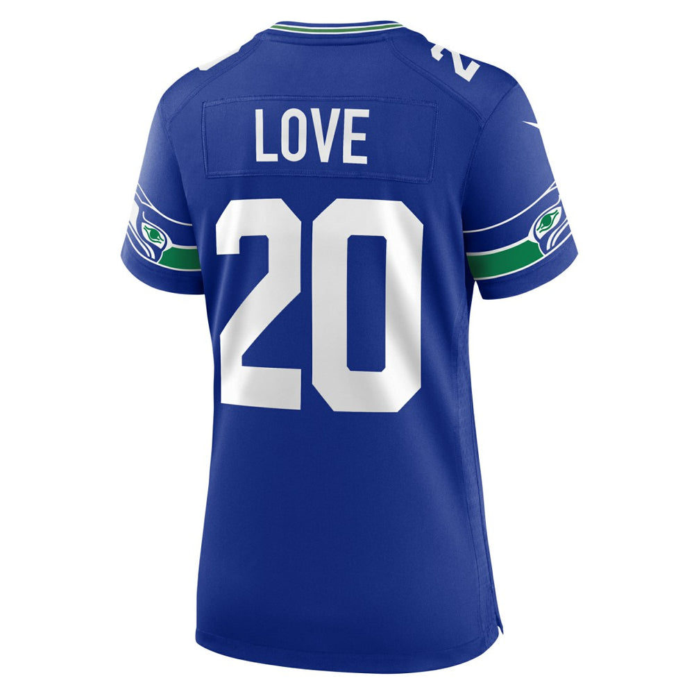 Julian Love Seattle Seahawks Women's Throwback Player Game Jersey Royal | Nike for Sale