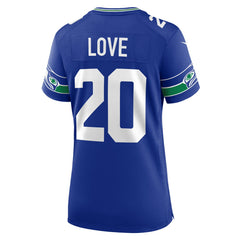 Julian Love Seattle Seahawks Women's Throwback Player Game Jersey Royal | Nike for Sale