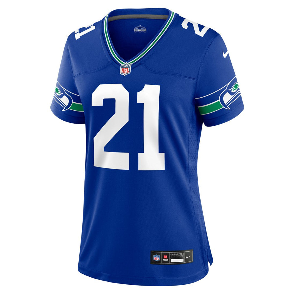 Devon Witherspoon Seattle Seahawks Women's Throwback Player Game Jersey Royal | Nike for Sale