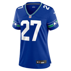 Tariq Woolen Seattle Seahawks Women's Throwback Player Game Jersey Royal | Nike for Sale
