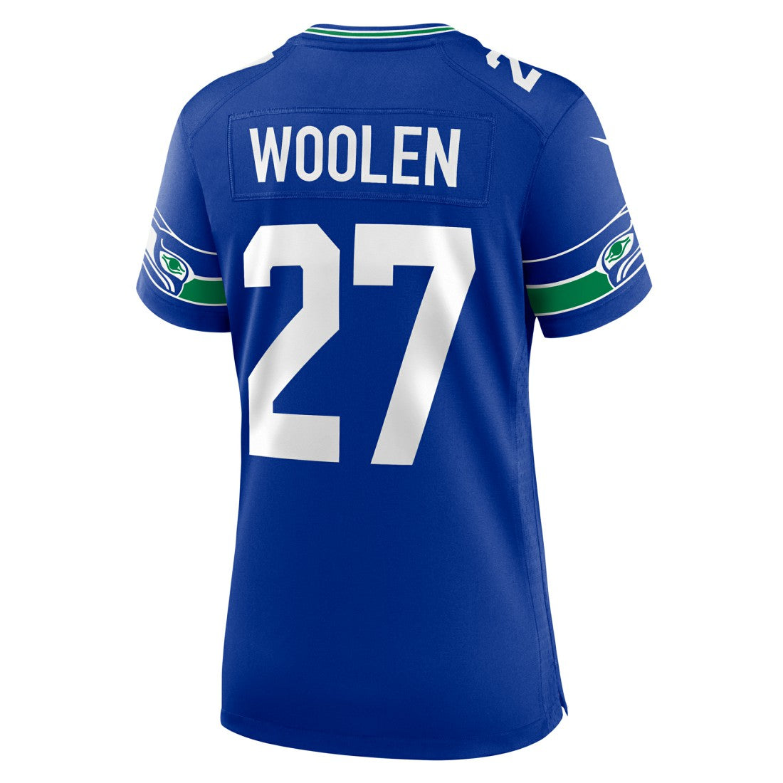 Tariq Woolen Seattle Seahawks Women's Throwback Player Game Jersey Royal | Nike for Sale