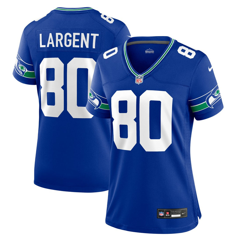 Steve Largent Seattle Seahawks Women's Throwback Retired Player Game Jersey Royal | Nike for Sale