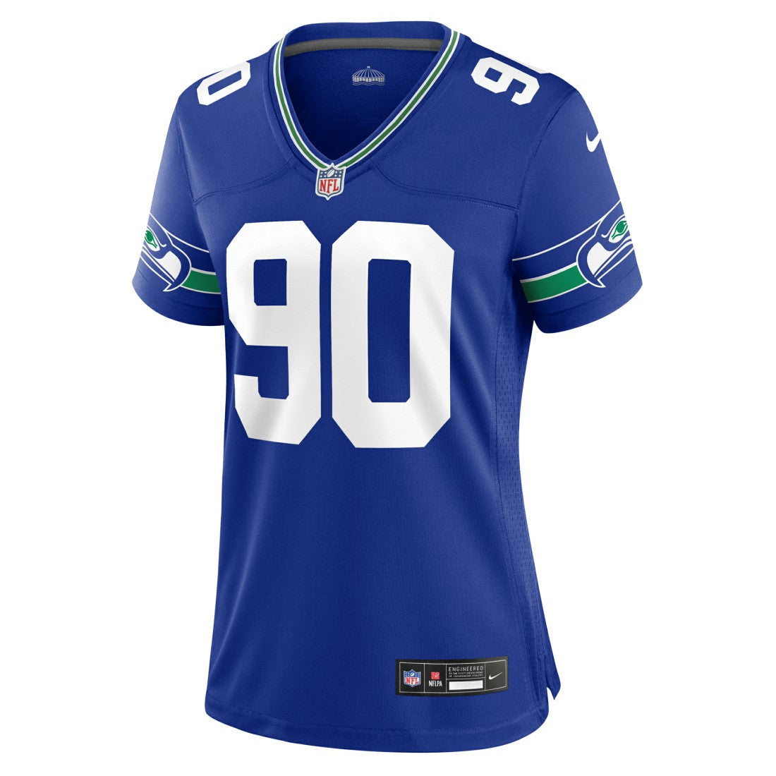 Jarran Reed Seattle Seahawks Women's Throwback Player Game Jersey Royal | Nike for Sale