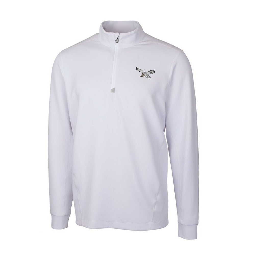 Philadelphia Eagles Cutter & Buck Traverse Stretch Quarter-Zip Pullover White | NFL