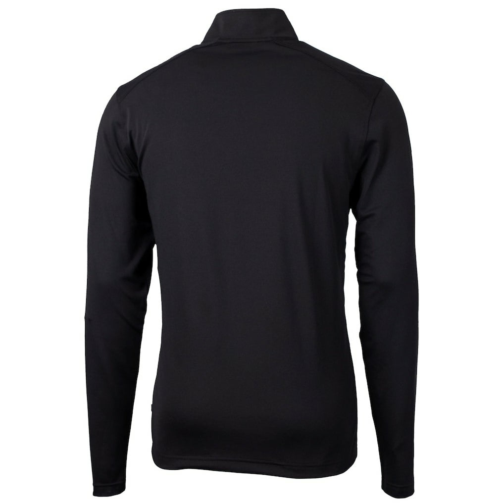 Philadelphia Eagles Cutter & Buck Virtue Eco Pique Recycled Quarter-Zip Pullover Black | NFL