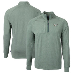 Philadelphia Eagles Cutter & Buck Adapt Eco Knit Heathered Recycled Quarter-Zip Pullover Heather Green | NFL