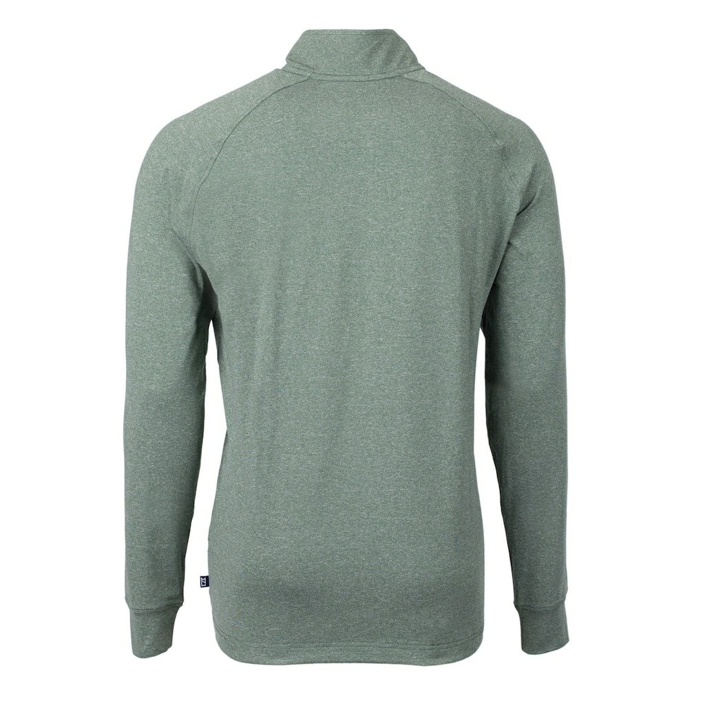 Philadelphia Eagles Cutter & Buck Adapt Eco Knit Heathered Recycled Quarter-Zip Pullover Heather Green | NFL