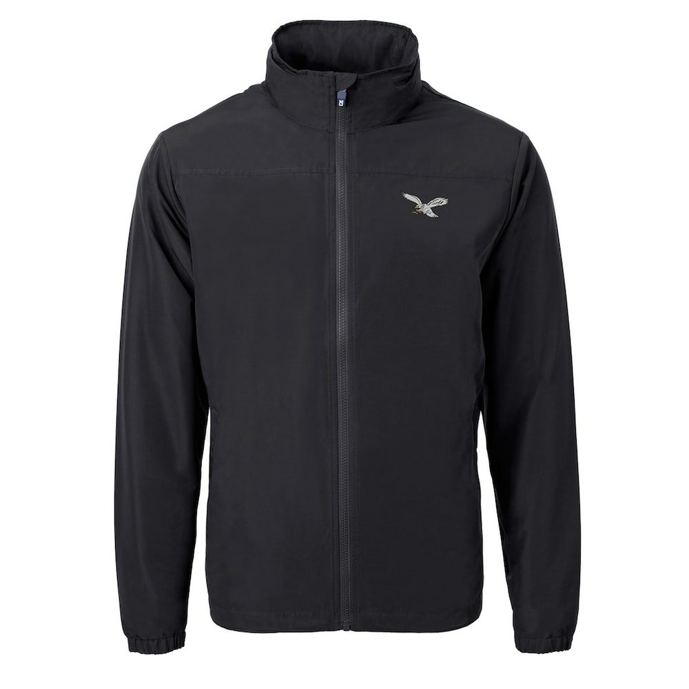 Philadelphia Eagles Cutter & Buck Charter Eco Recycled Full-Zip Jacket Black | NFL