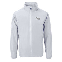 Philadelphia Eagles Cutter & Buck Charter Eco Recycled Full-Zip Jacket Silver | NFL