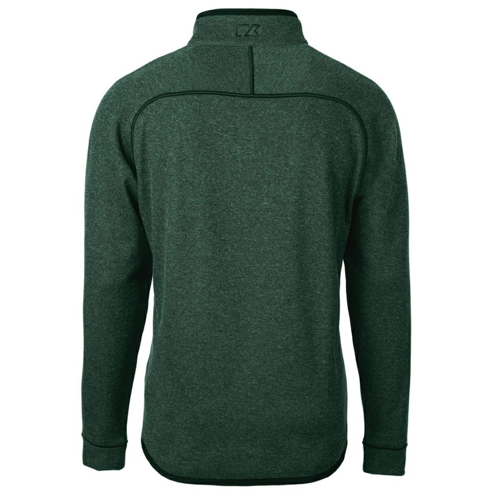 Philadelphia Eagles Cutter & Buck Mainsail Sweater-Knit Half-Zip Pullover Jacket Heather Green | NFL