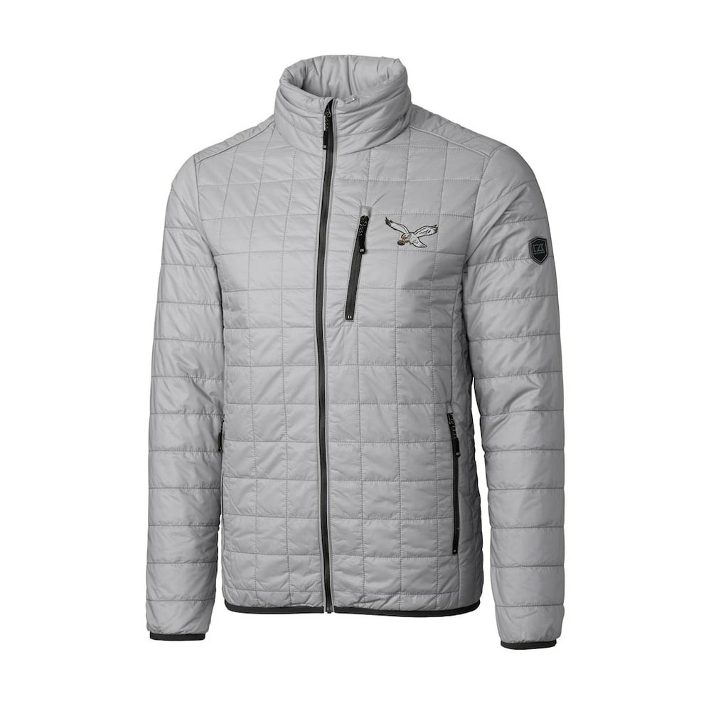 Philadelphia Eagles Cutter & Buck Rainier PrimaLoft Eco Insulated Full-Zip Puffer Jacket Silver | NFL