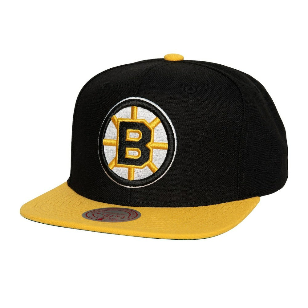 Boston Bruins Mitchell & Ness Core Team Ground 2.0 Snapback Hat - Black - NHL