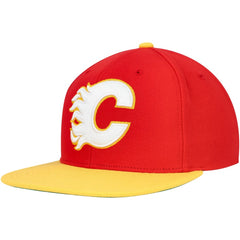Calgary Flames Mitchell & Ness Core Team Ground 2.0 Snapback Hat - Red - NHL