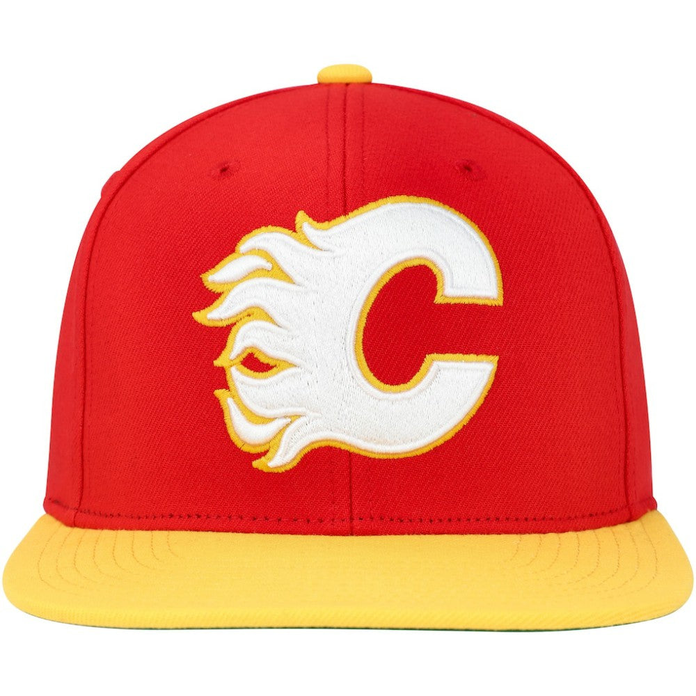 Calgary Flames Mitchell & Ness Core Team Ground 2.0 Snapback Hat - Red - NHL