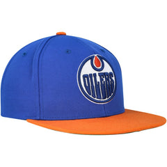 Edmonton Oilers Mitchell & Ness Core Team Ground 2.0 Snapback Hat - Blue - NHL