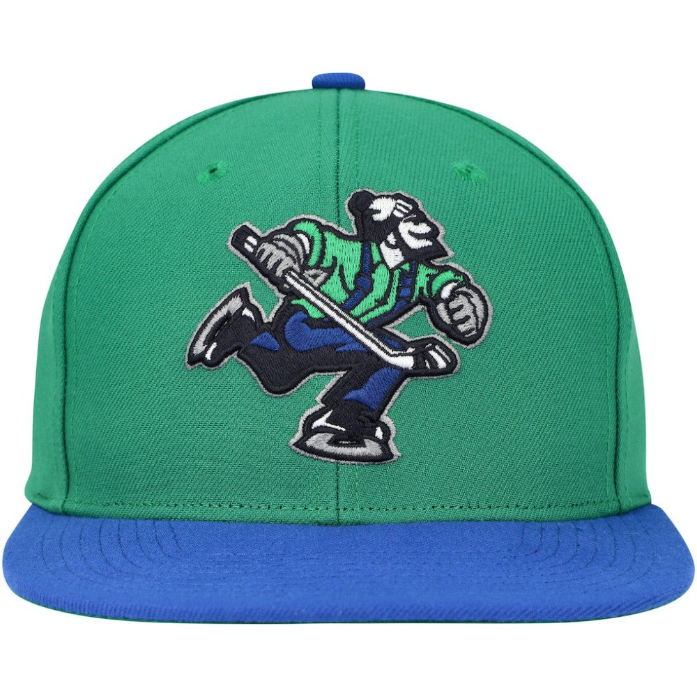 Vancouver Canucks Mitchell & Ness Core Team Ground 2.0 Snapback Hat - Green - NHL