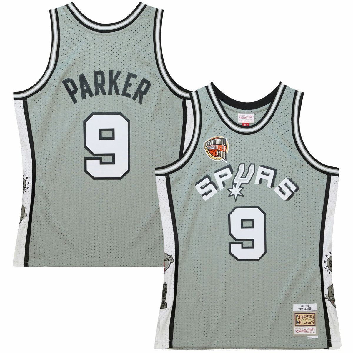 Tony Parker San Antonio Spurs Unisex Hall of Fame Class of 2023 Throwback Swingman Jersey Gray - NBA