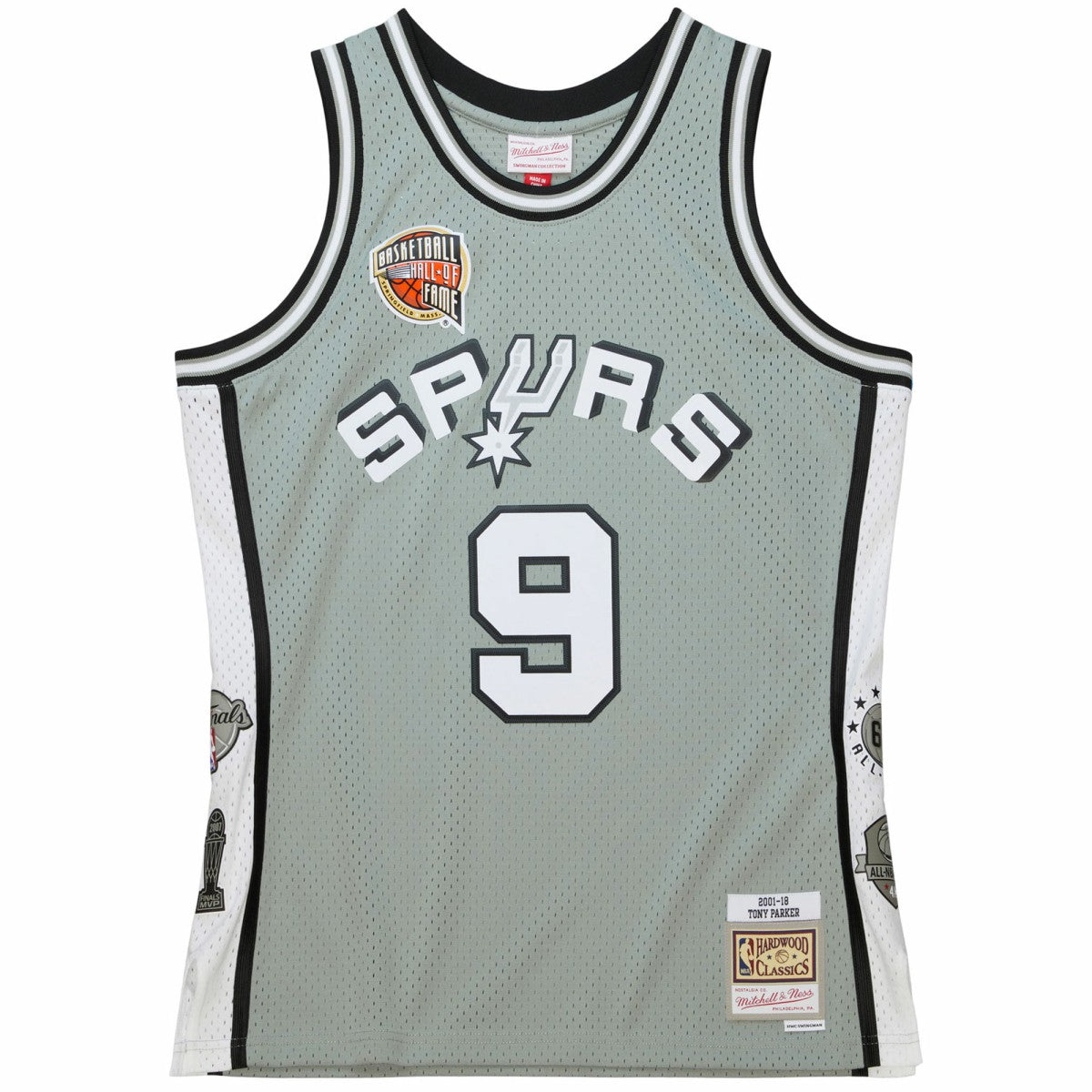 Tony Parker San Antonio Spurs Unisex Hall of Fame Class of 2023 Throwback Swingman Jersey Gray - NBA