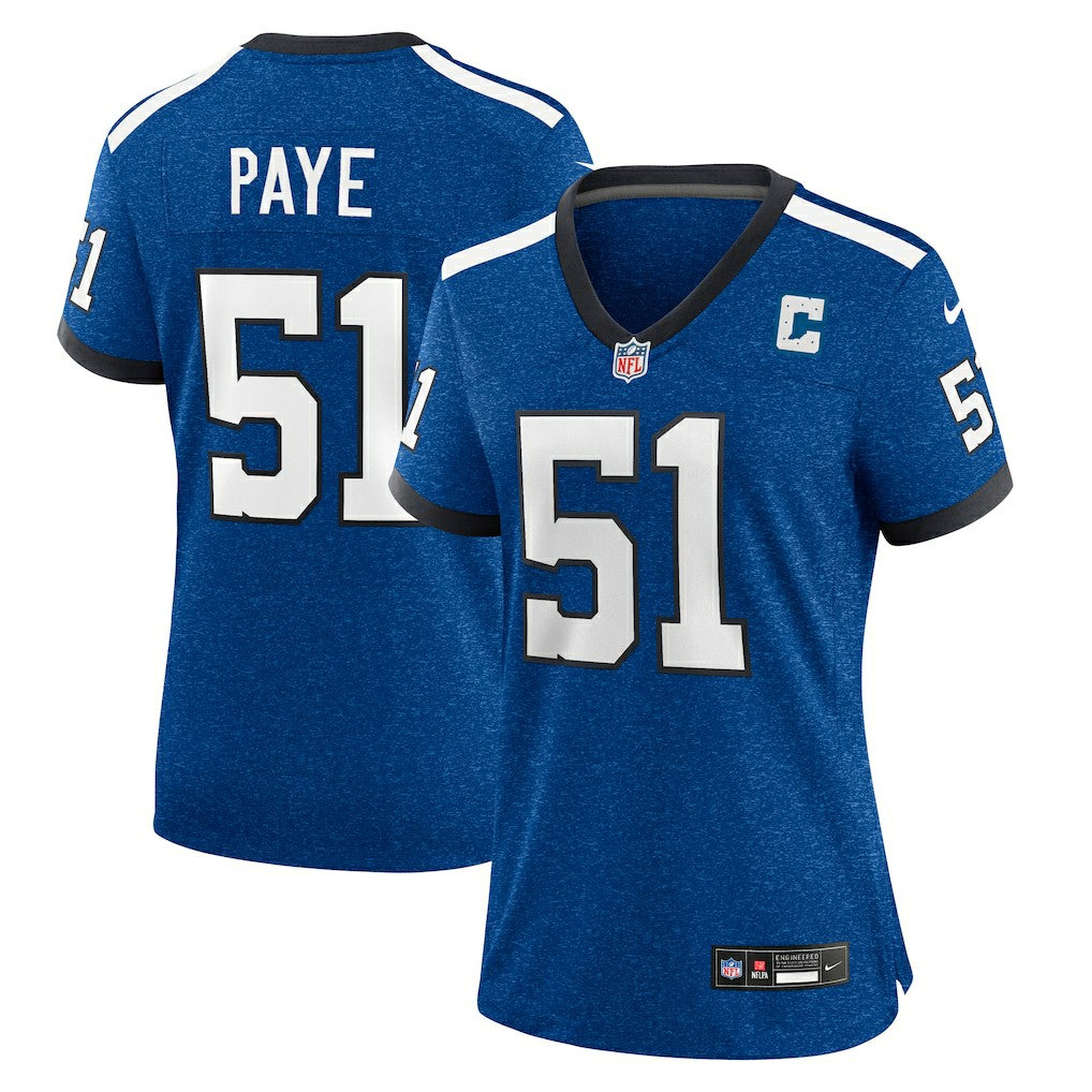 Kwity Paye Indianapolis Colts Women's Indiana Nights Alternate Game Jersey Royal | Nike for Sale
