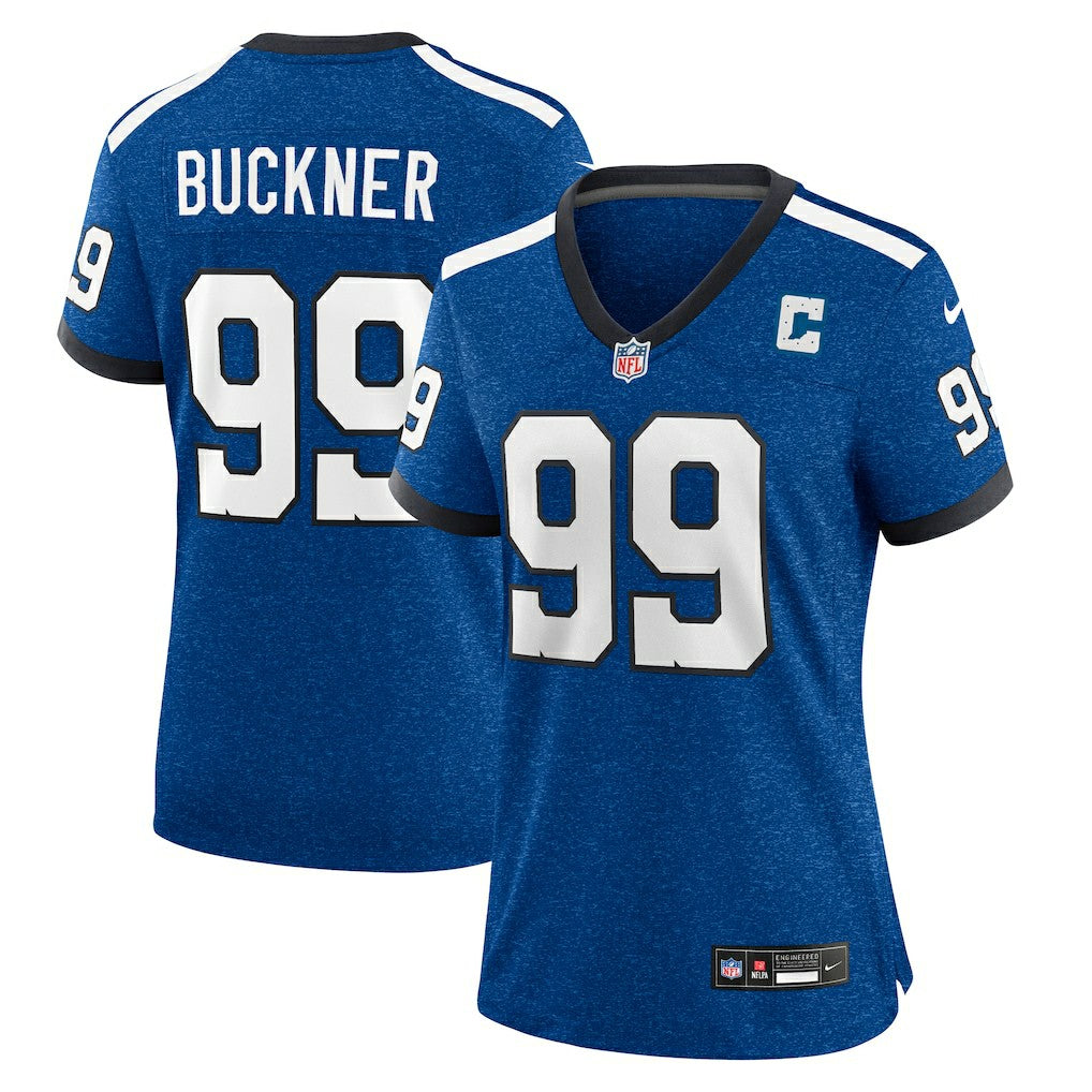 DeForest Buckner Indianapolis Colts Women's Indiana Nights Alternate Game Jersey Royal | Nike for Sale