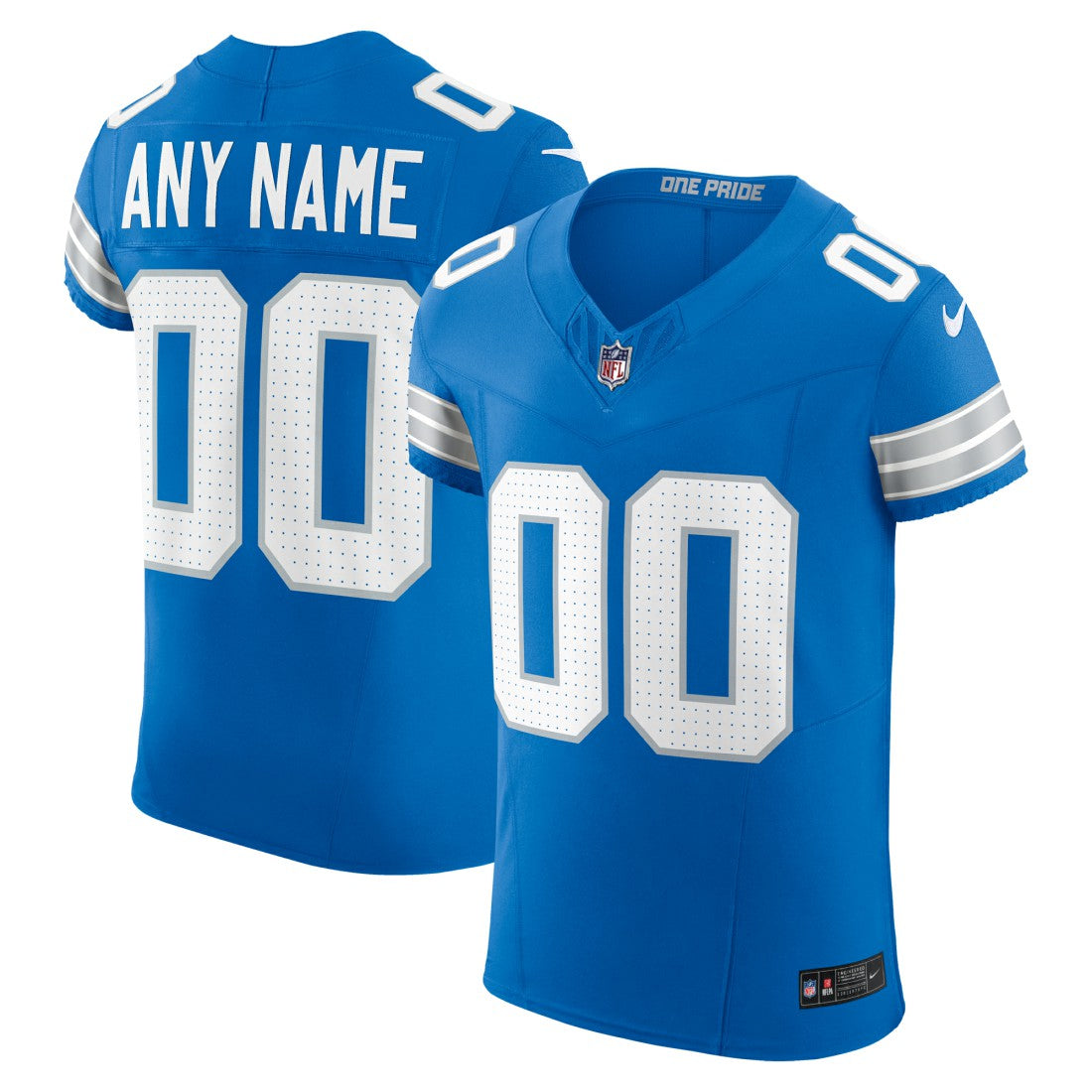 Detroit Lions Team Vapor F.U.S.E. Elite Custom Jersey Blue | Nike for Sale