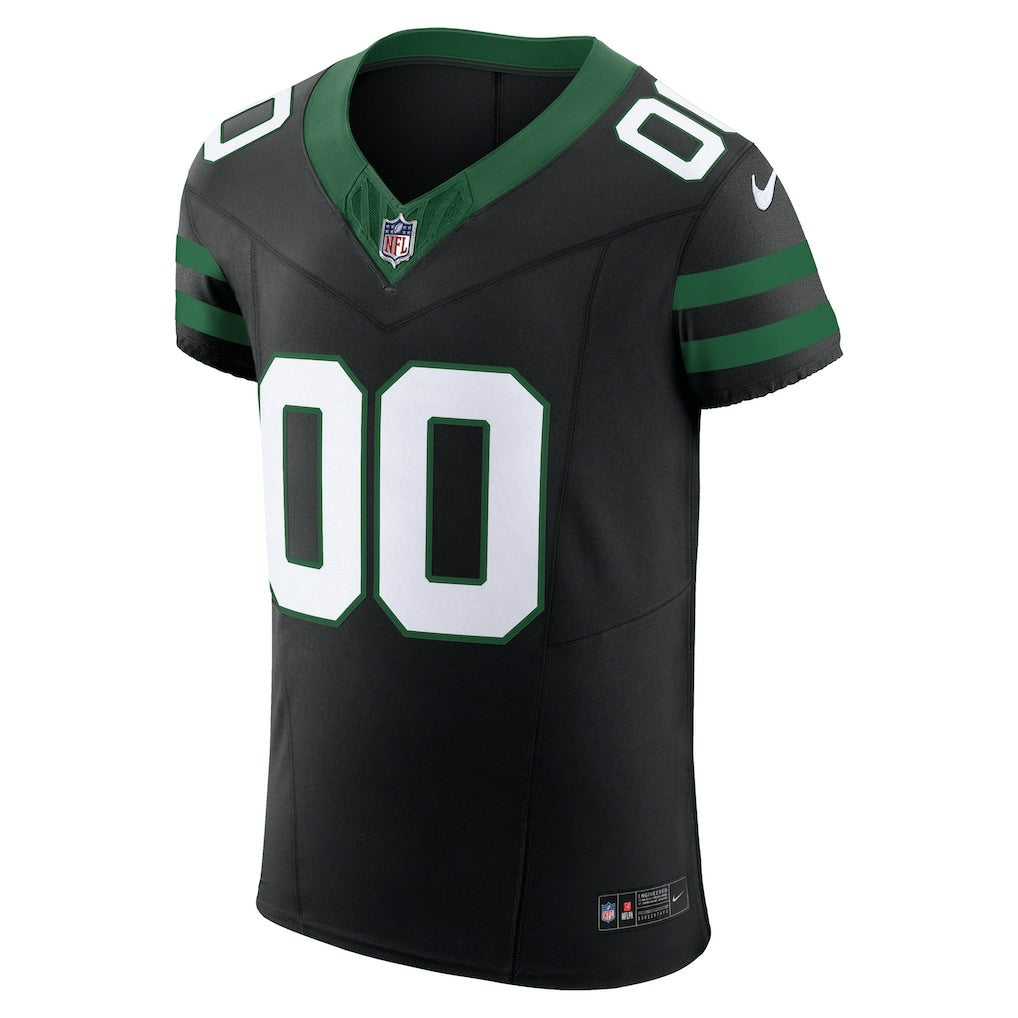 New York Jets Alternate Vapor F.U.S.E. Elite Custom Jersey Legacy Black | Nike for Sale